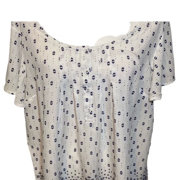 Torrid Cotton Bandana Like Blouse SIZE 0 - Picture 2 of 3